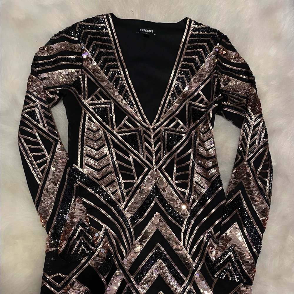 Express sequin dress